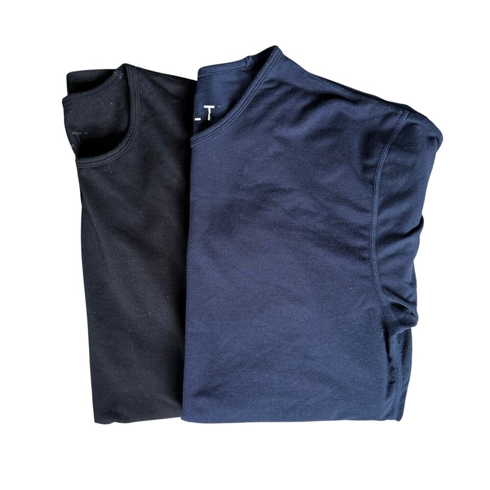 BYLT Basics T‎ Shirts Lot of 2 Drop Cut Men's Size Medium Blue And Black
